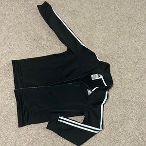 Adidas black jacket size 14-16 boys